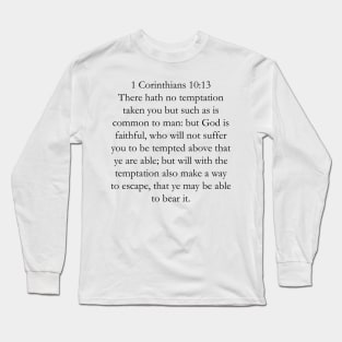 1 Corinthians 10:13 KJV Long Sleeve T-Shirt